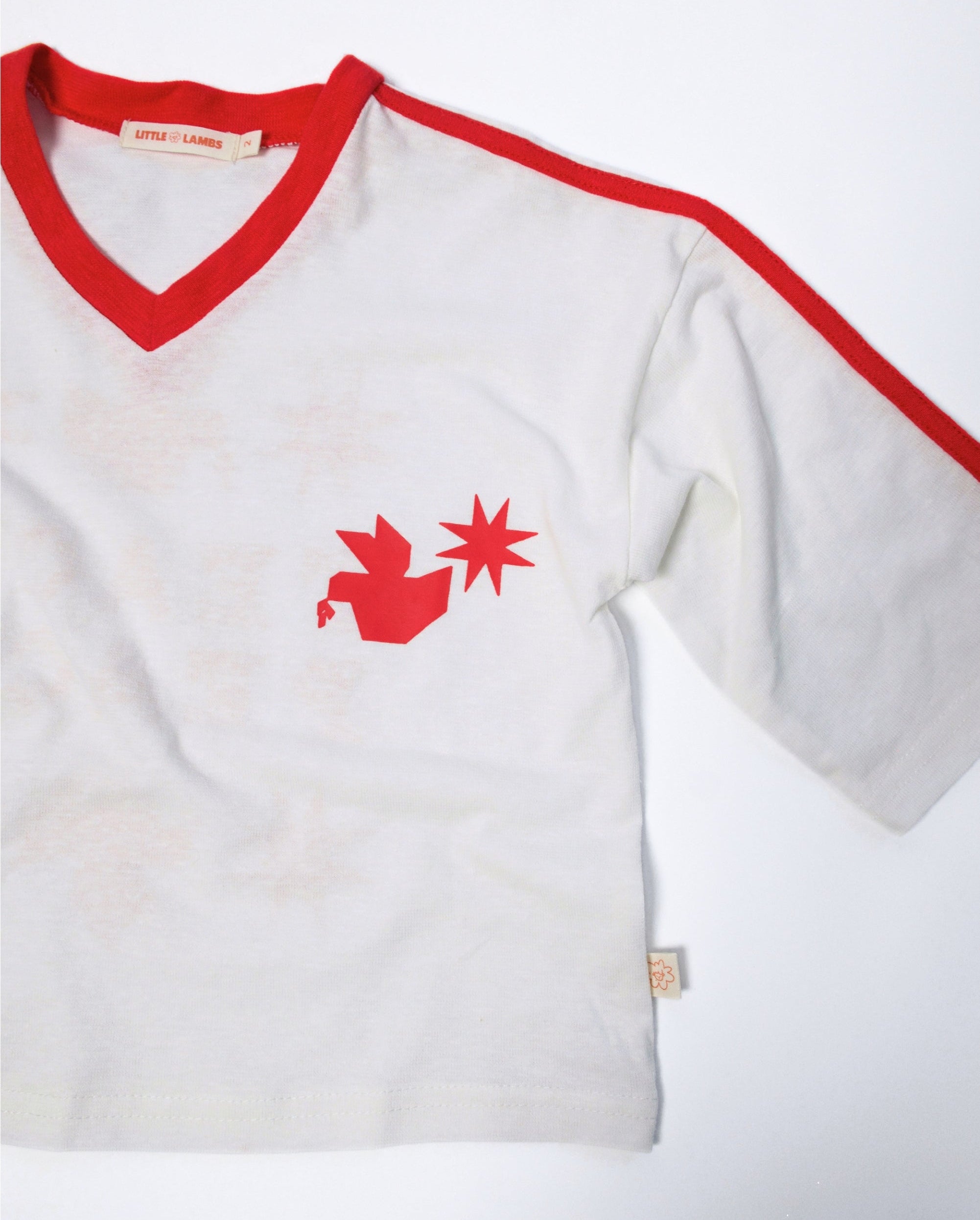 Teach Peace Tee - Candy Apple