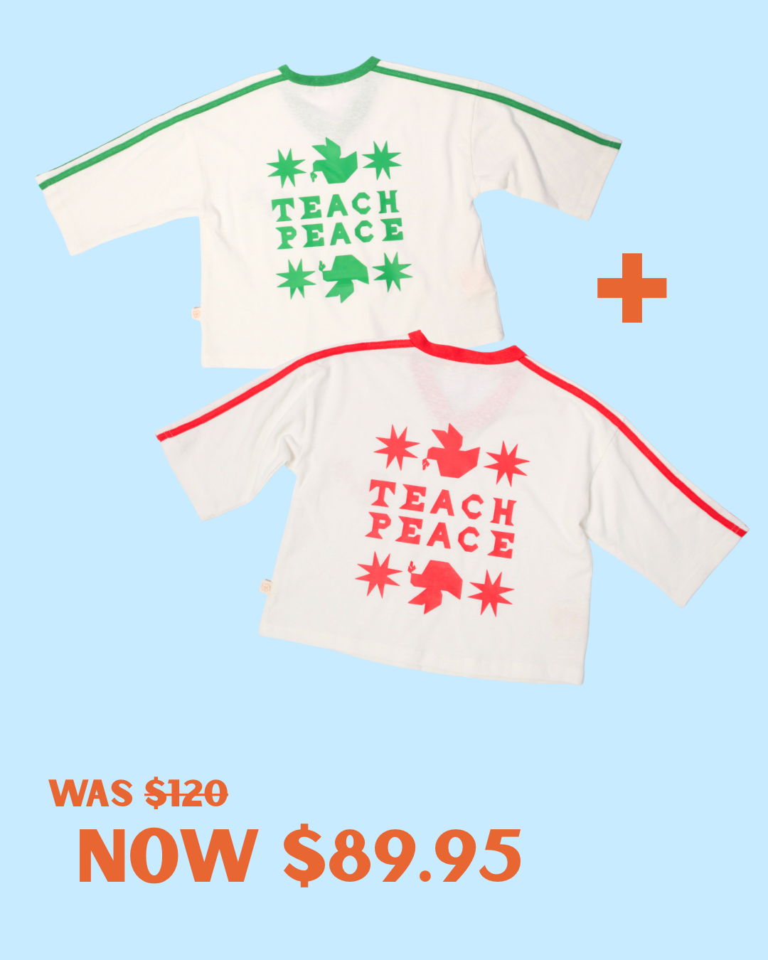 Teach Peace Tee - Candy Apple