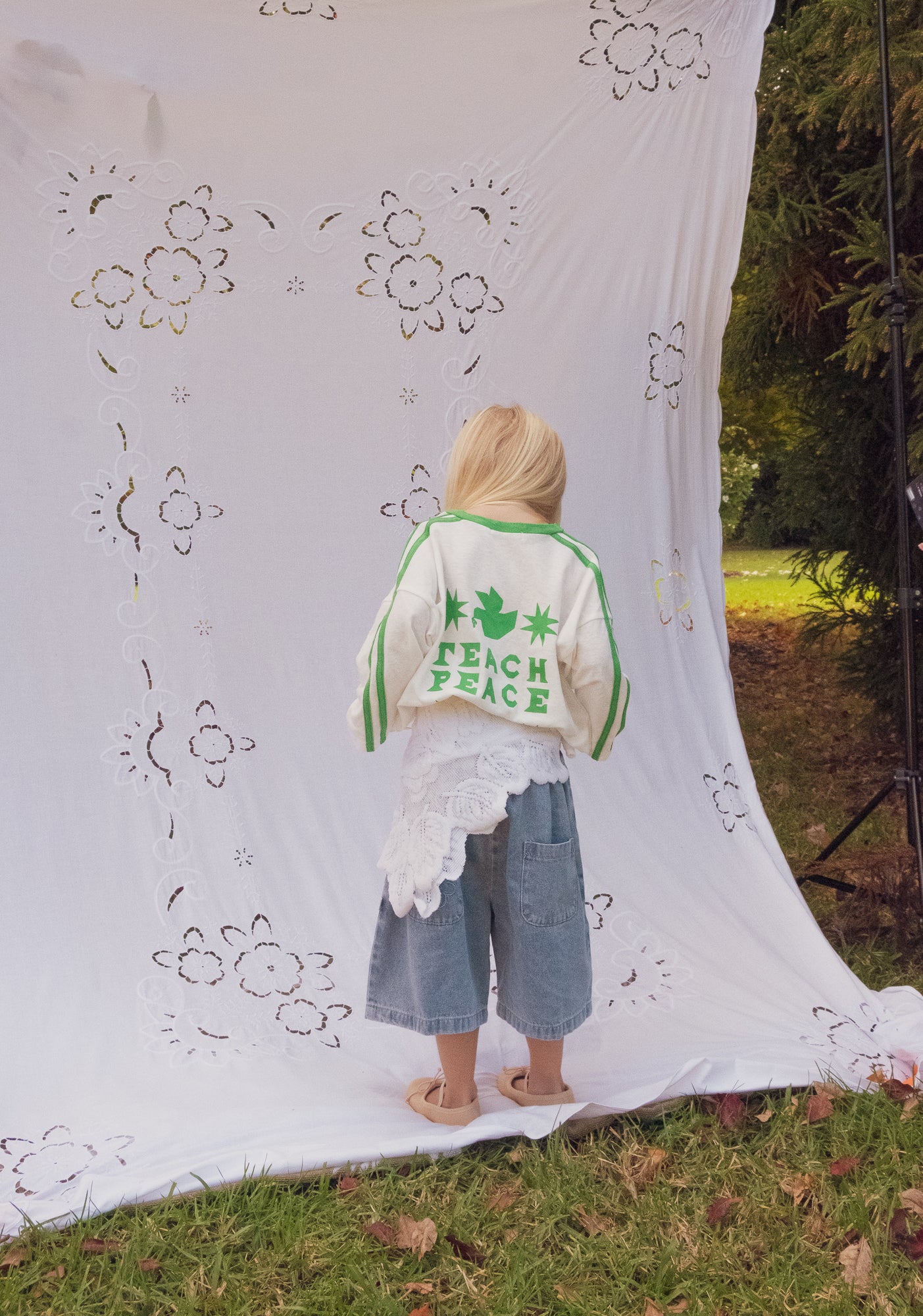 Teach Peace Tee - Forrest Green